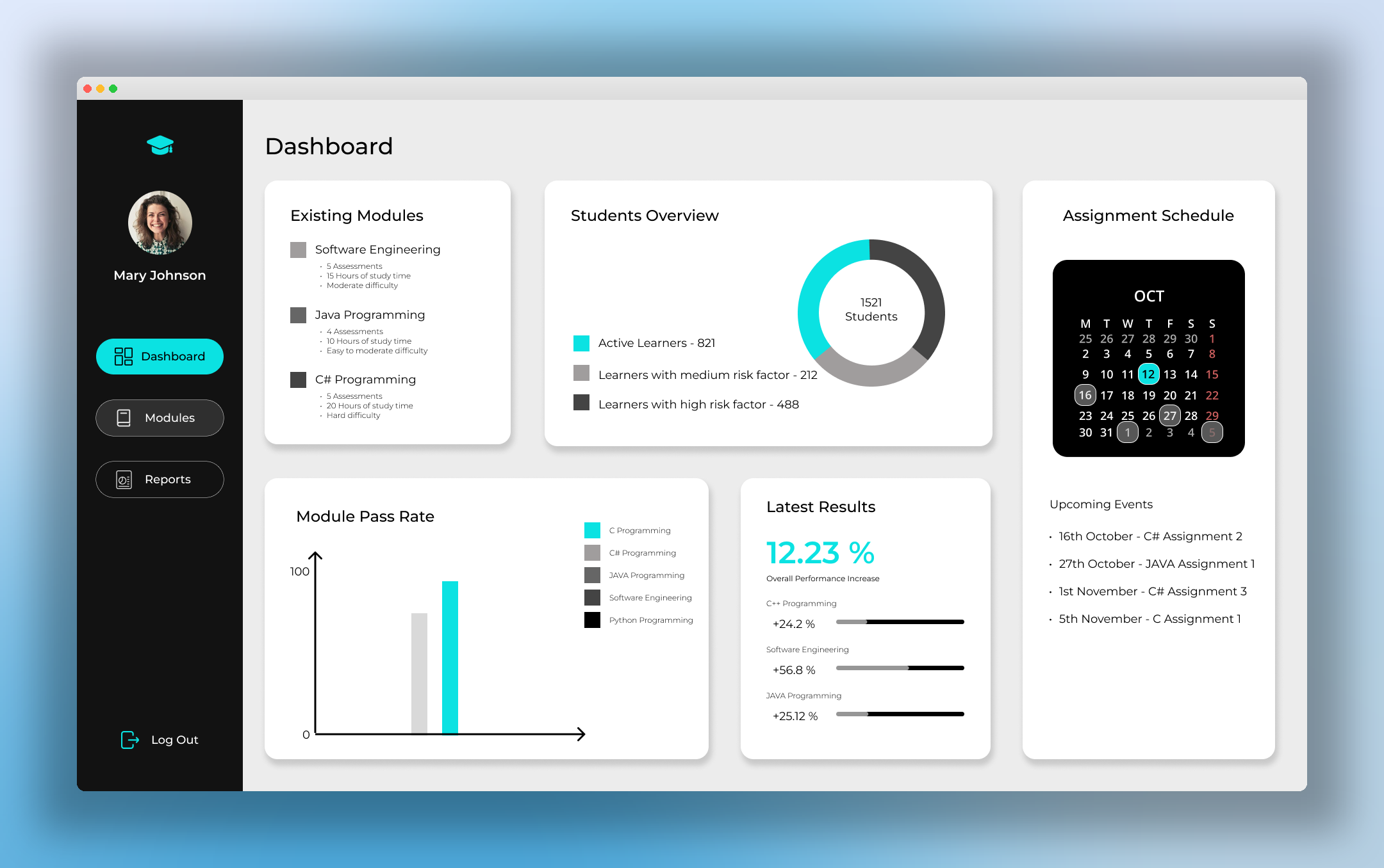 Learning Management System project preview