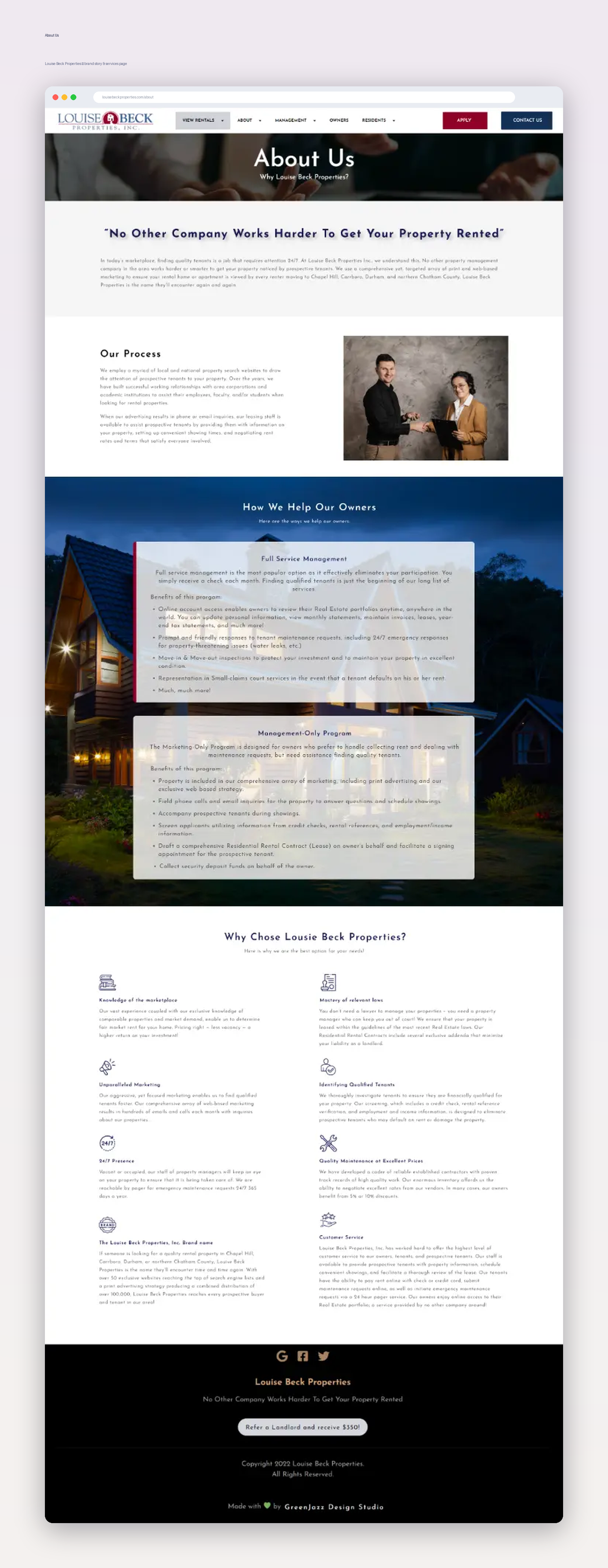 Louise Beck Properties project preview