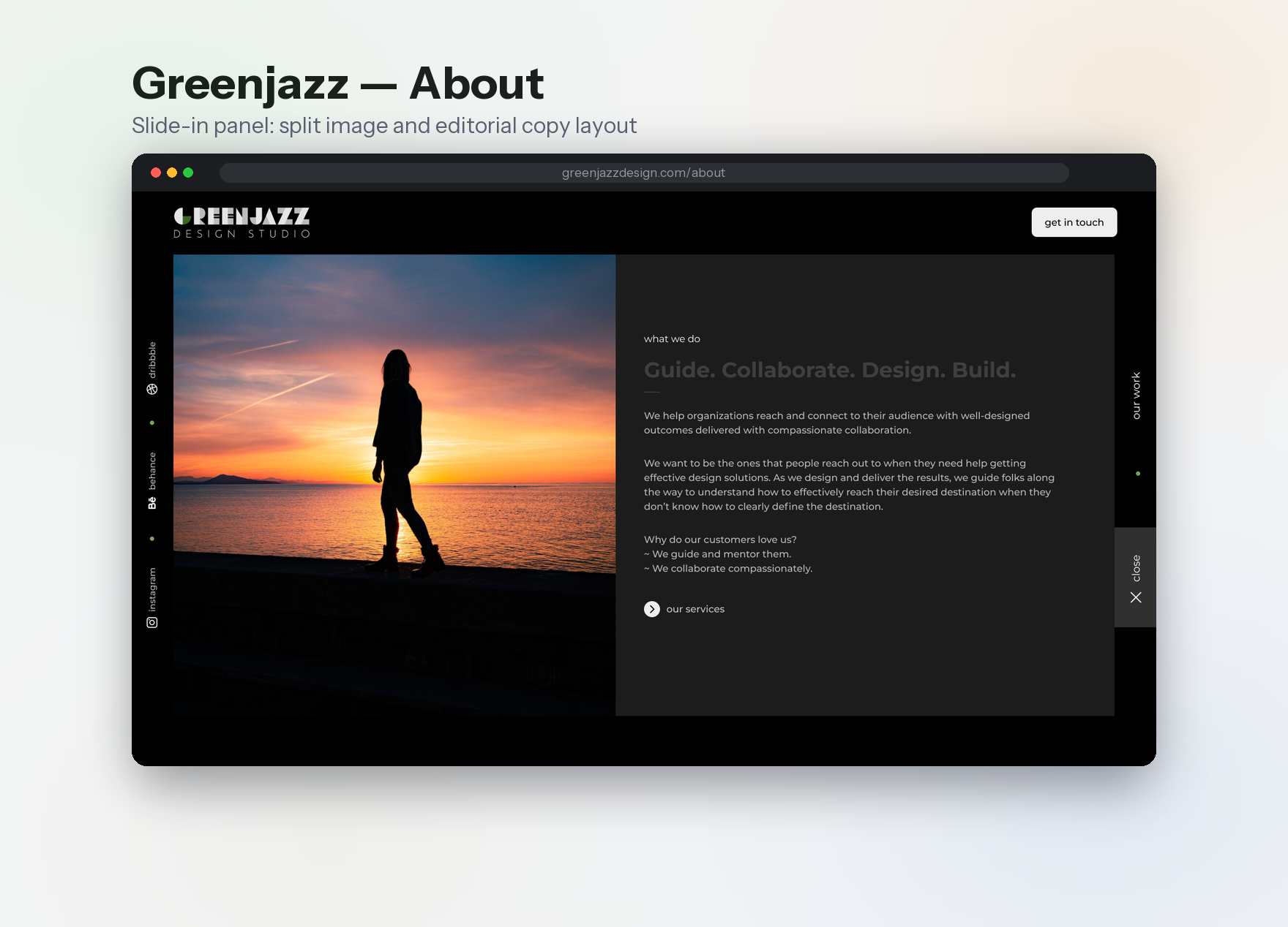 Green Jazz Design Studio Website screenshot 2