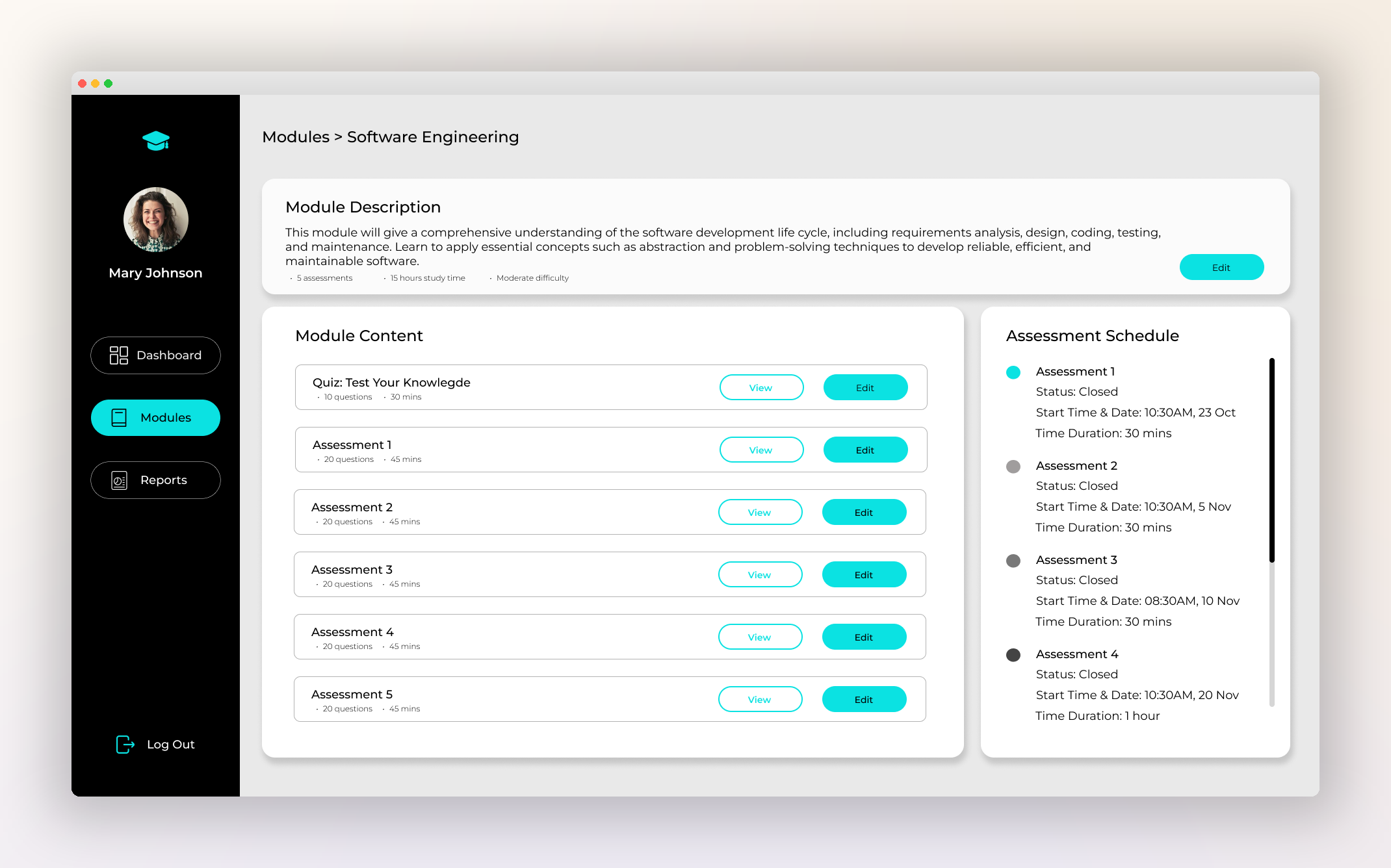 Learning Management System screenshot 3