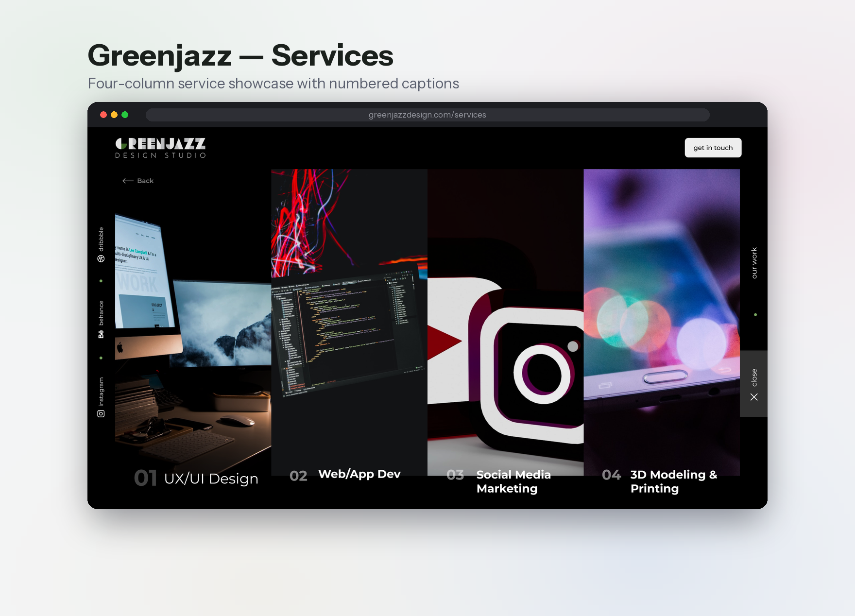 Green Jazz Design Studio Website screenshot 3